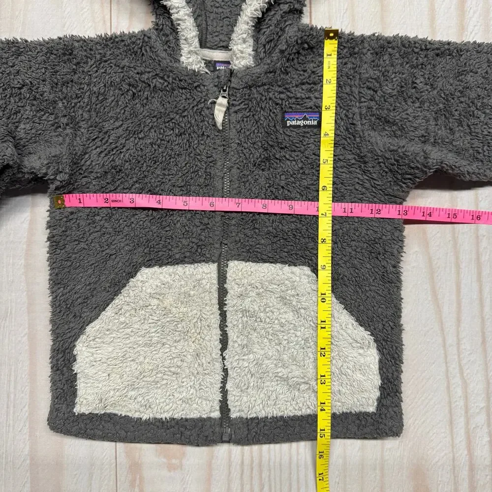 Patagonia Baby Toddler 3T Furry Friends Fleece Hoodie Toddler Bear Cub Ears - Picture 3 of 8